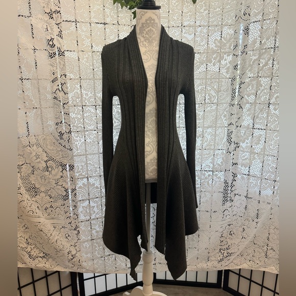 Women’s Dark Gray Open Front Cardigan Sweater Size XL - Picture 1 of 13